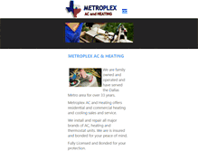 Tablet Screenshot of metroplexacandheating.com